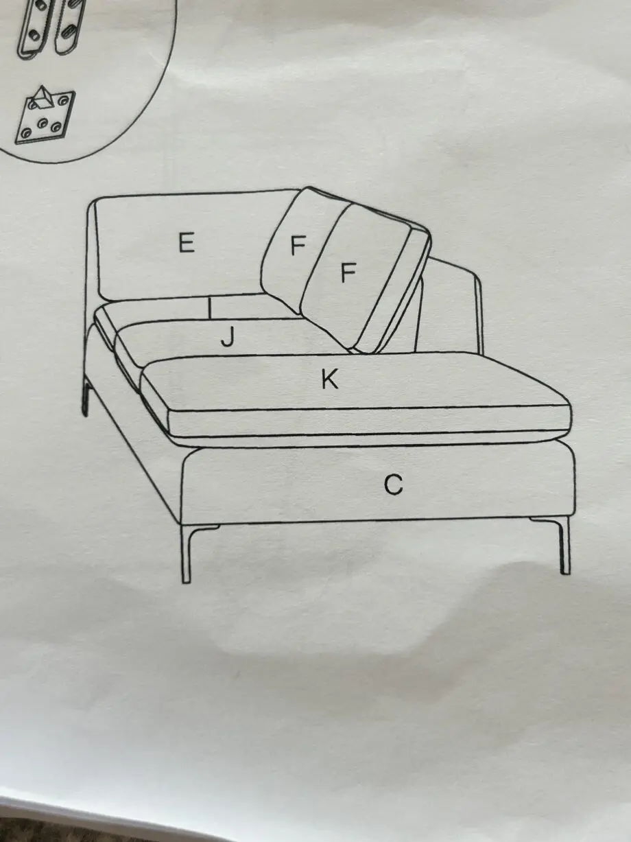 Made.com 3 Seater Chaise end style Sofa