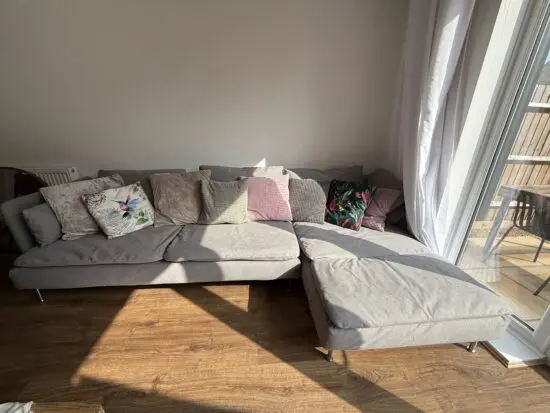 Ikea Soderhamn 4 Seat Sofa with Chaise longue Grey