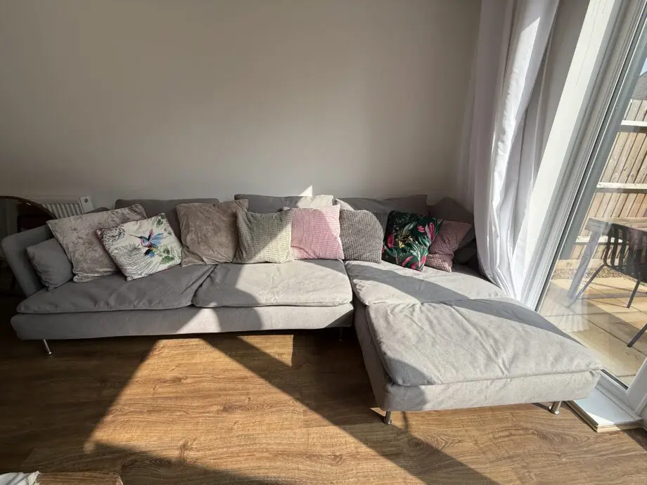 Ikea Soderhamn 4 Seat Sofa with Chaise longue Grey