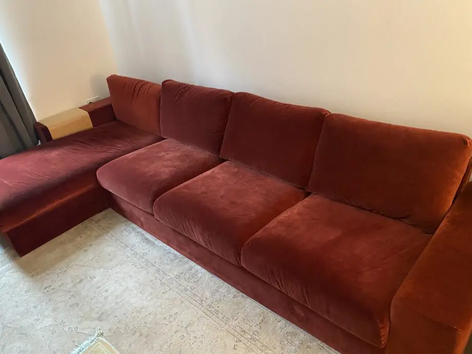 Red brown ikea Vilme 4 seater