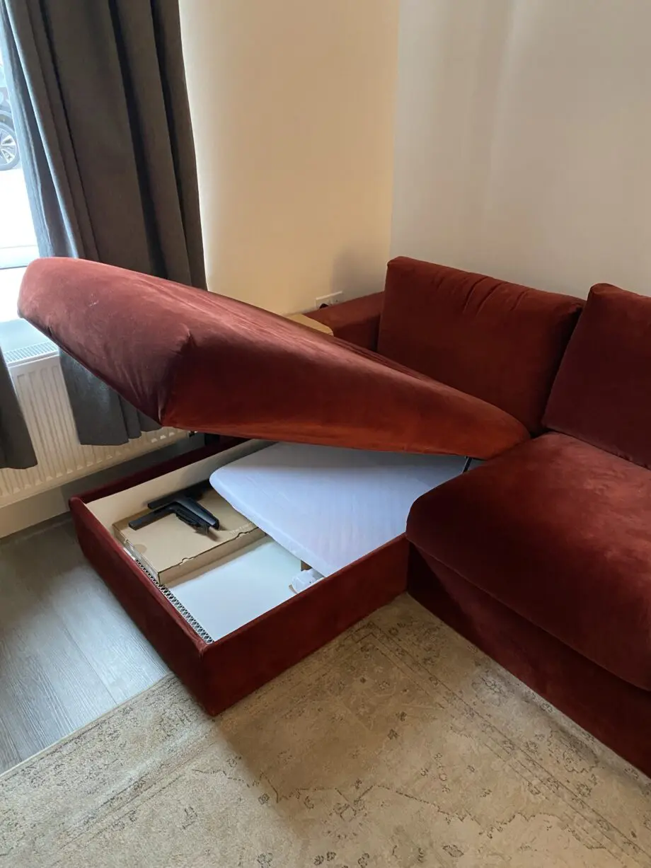Red brown ikea Vilme 4 seater