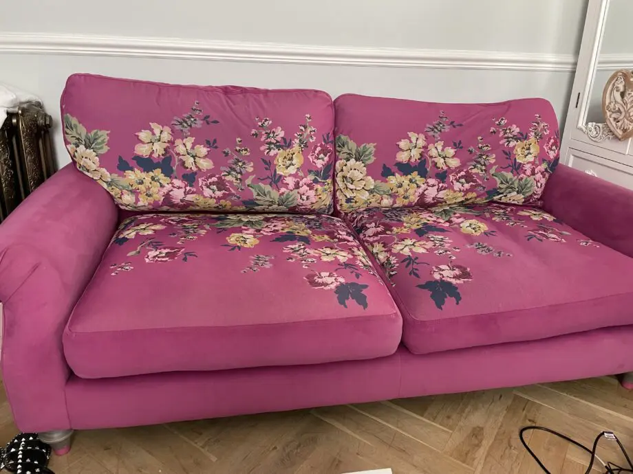 DFS Joules reversible pink two seater