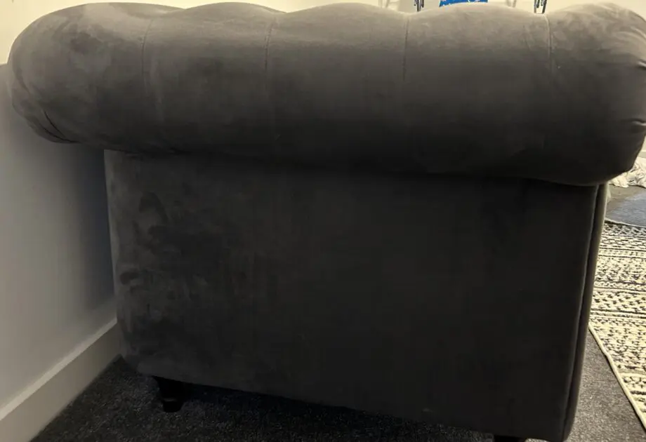 Habitat charcoal Chesterfield velvet 2 seater sofa