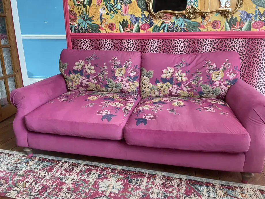 DFS Joules reversible pink two seater