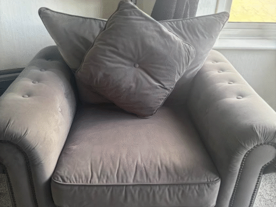Windsor fullback grey large corner sofa and armchair