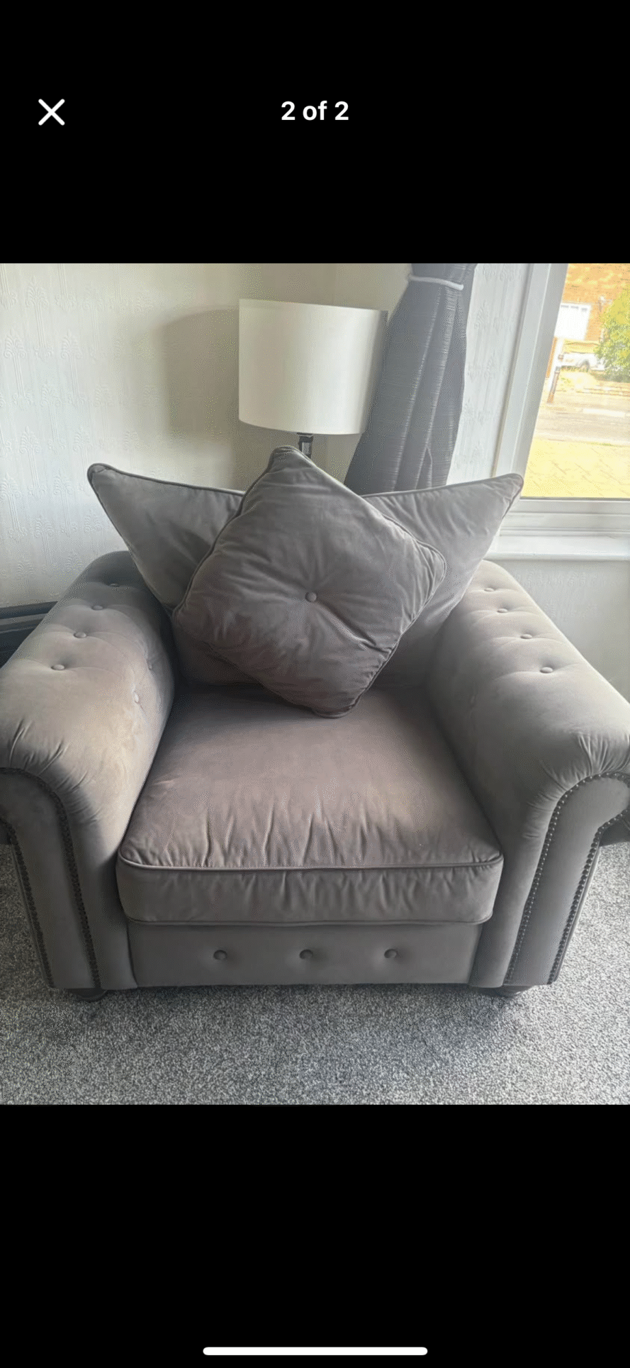Windsor fullback grey large corner sofa and armchair