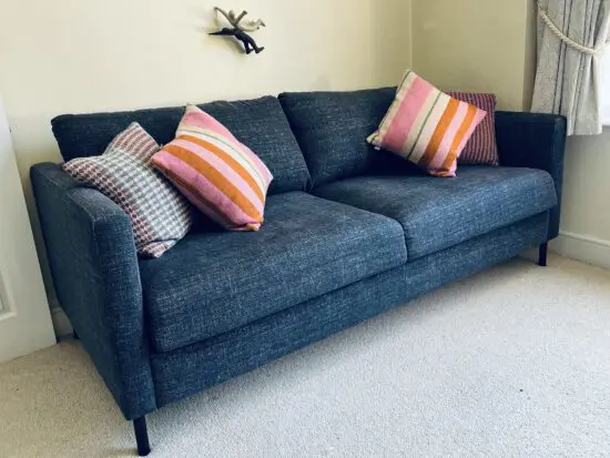 Minimalist Sits Felix 4-Seater Dark Blue Sofabed In Excellent Condition