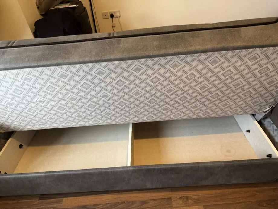 Navy 3 seater sofa bed with storage