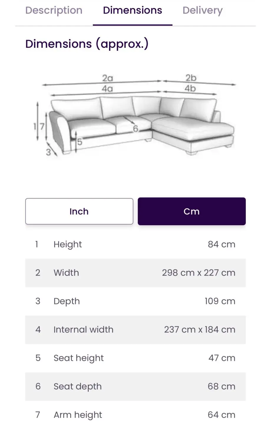 DFS Saphina Left Corner Sofa - Grey