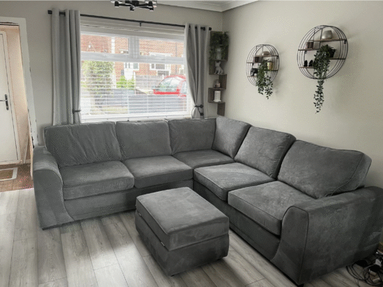 Dfs grey Orka corner sofa bed