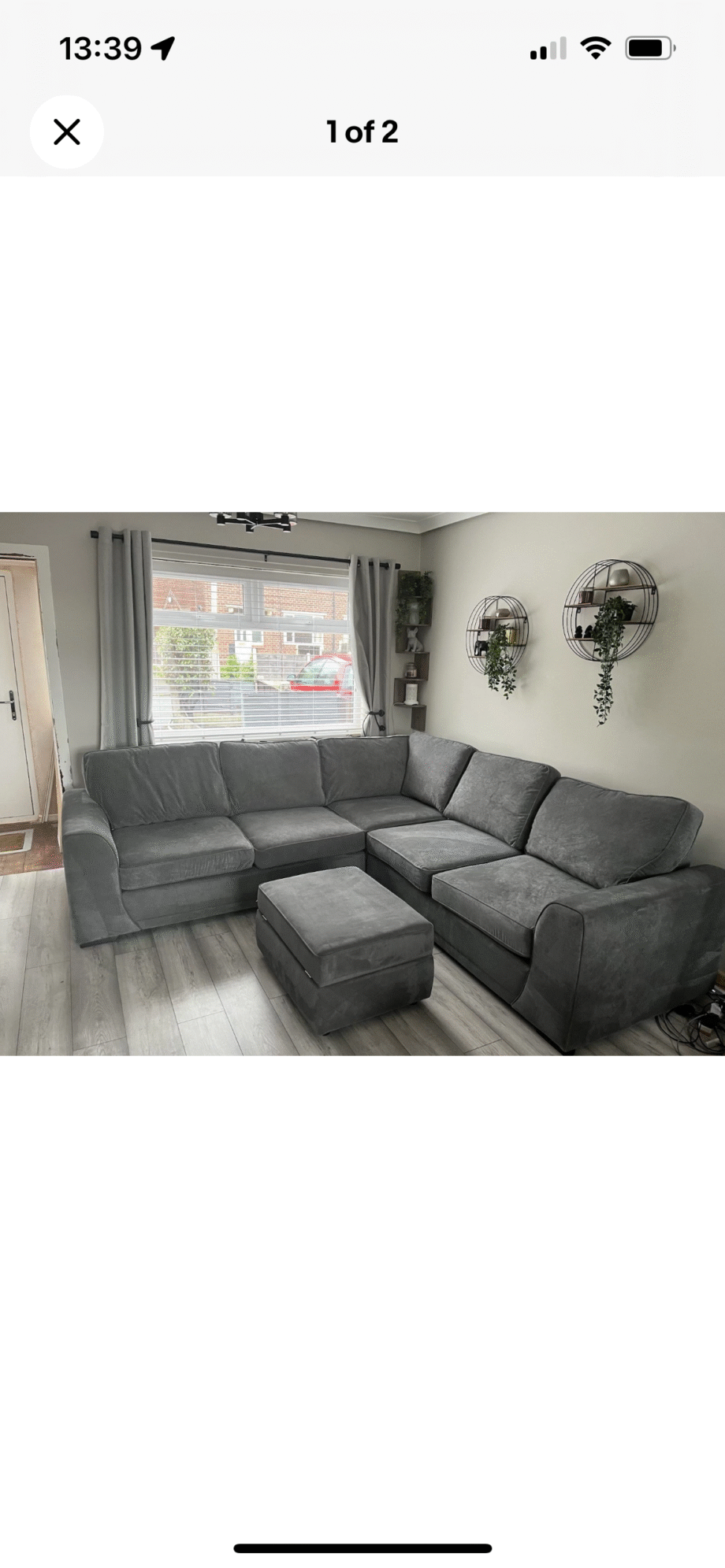 Dfs grey Orka corner sofa bed