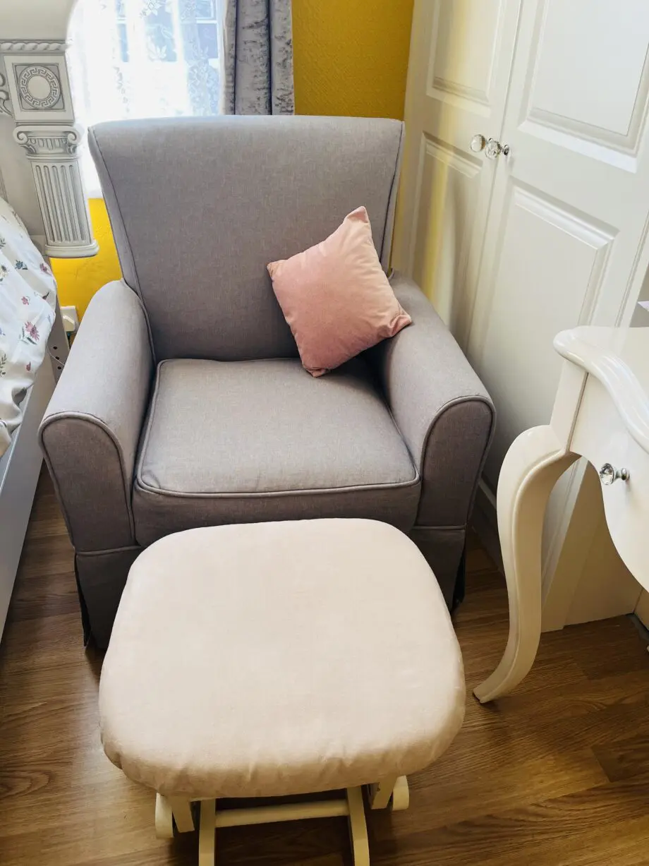 RRP £599 | Mothercare Sofa Armchair Nursing Rocking Chair & Footstool – Immaculate Condition!