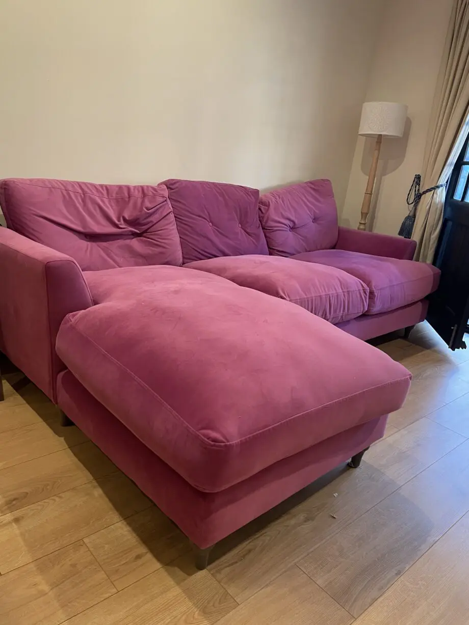 Patterdale Velvet high Hand Facing Small Chaise Sofa