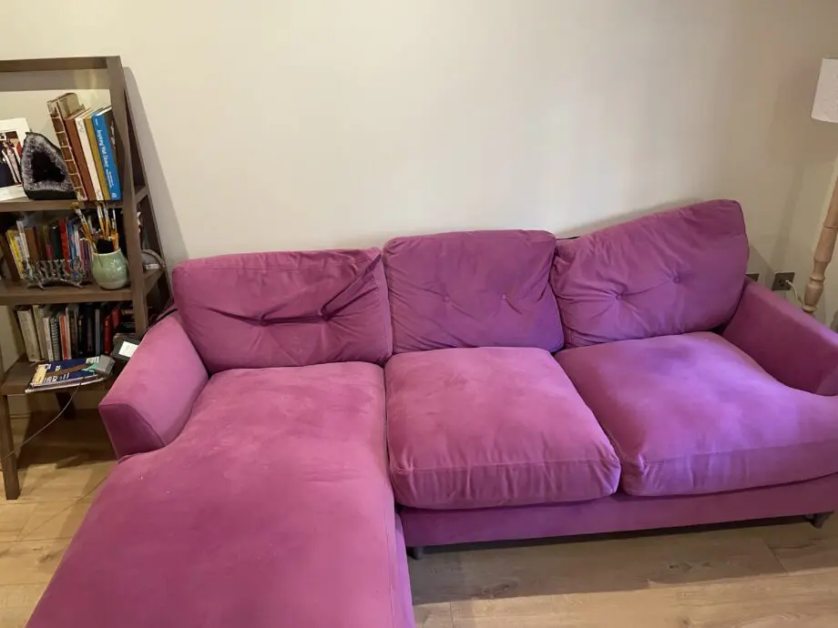 Patterdale Velvet high Hand Facing Small Chaise Sofa