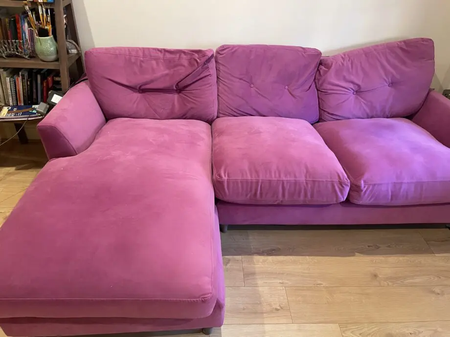 Patterdale Velvet high Hand Facing Small Chaise Sofa