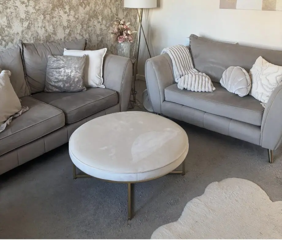 Sofology Gabrielle Plush Pebble Two Seater Sofa and Love