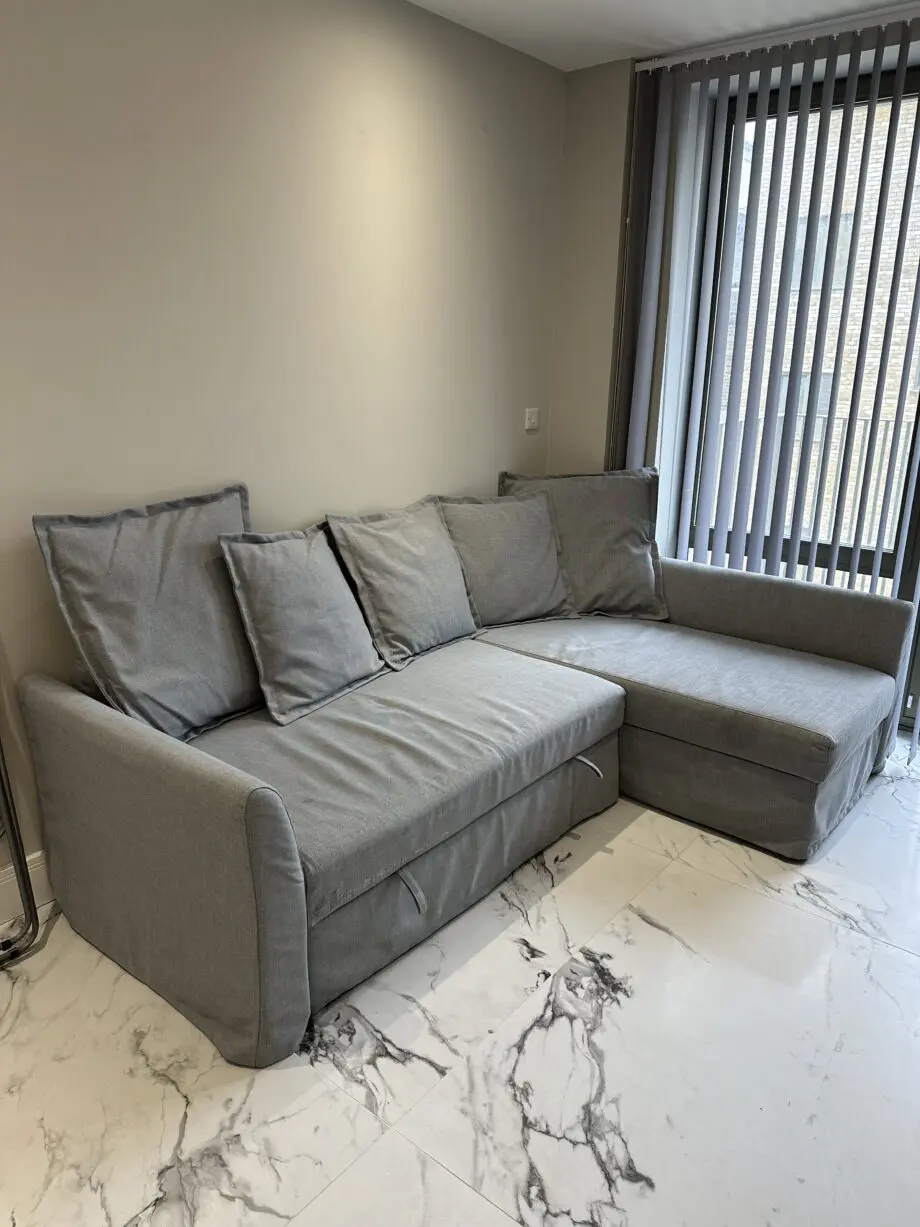 IKEA Medium grey corner sofa bed