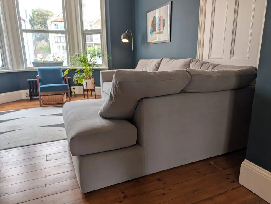 Darlings of Chelsea - Portland 5 Seater grey chaise corner sofa