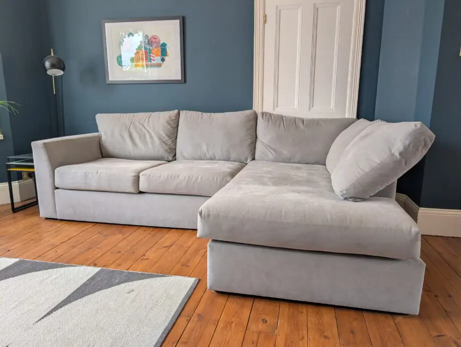 Darlings of Chelsea - Portland 5 Seater grey chaise corner sofa