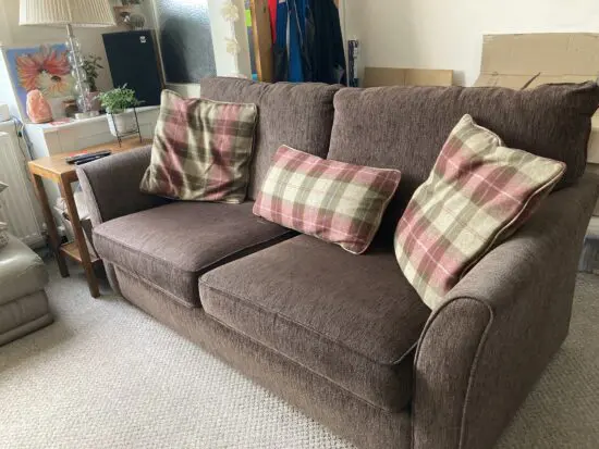 Alstons Upholstery 3 seater brown sofa bes