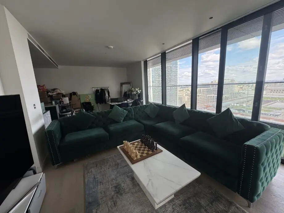Emerald Green Velvet corner sofa