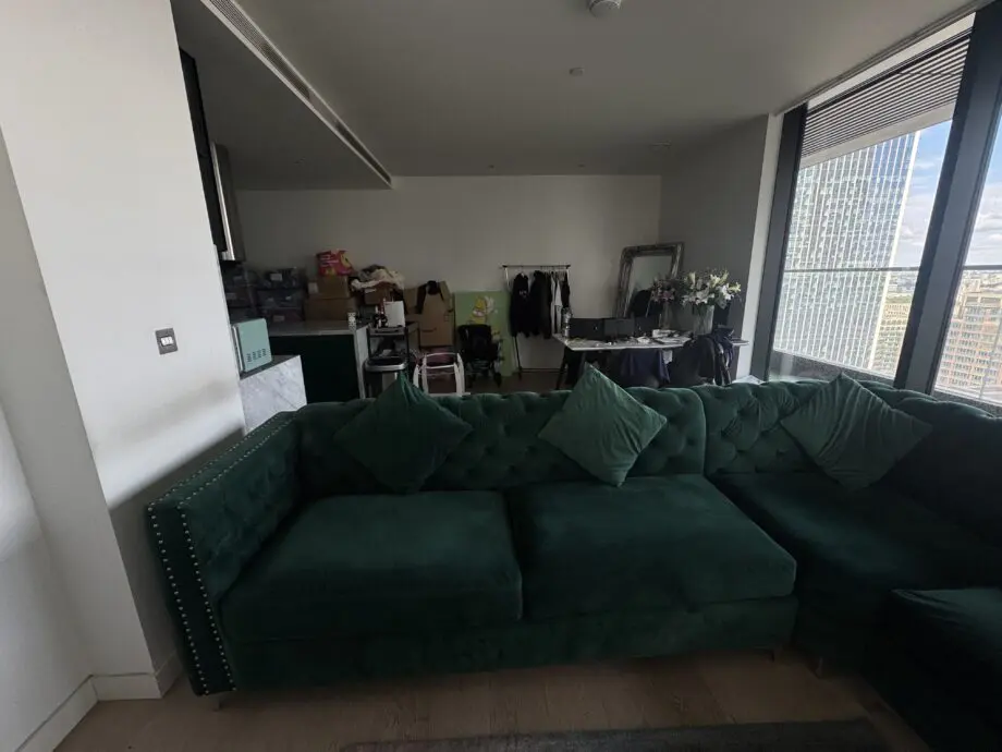 Emerald Green Velvet corner sofa