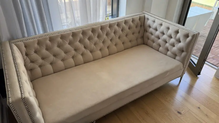 3 seated sofa in beige colour