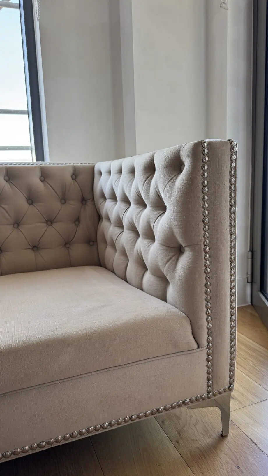 3 seated sofa in beige colour