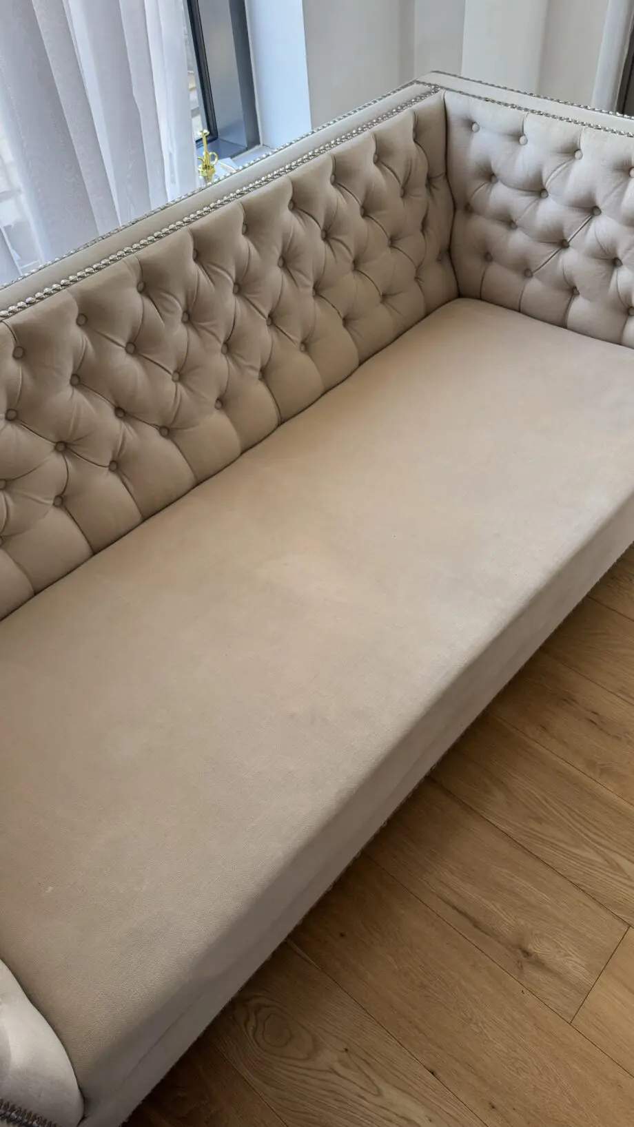3 seated sofa in beige colour