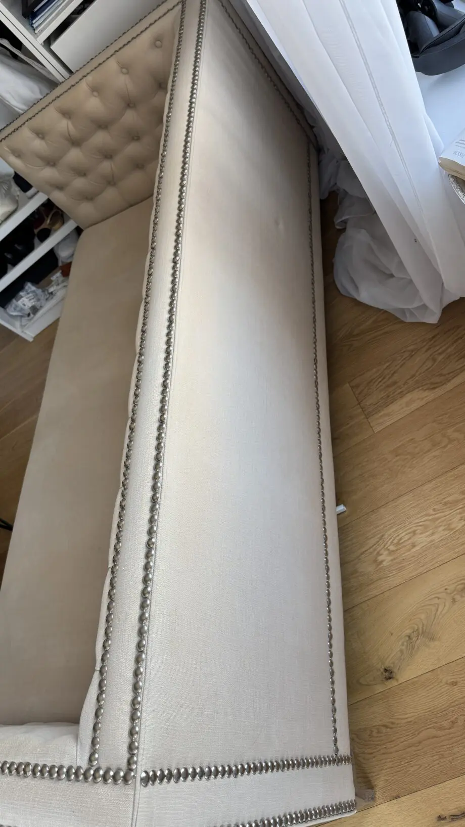 3 seated sofa in beige colour
