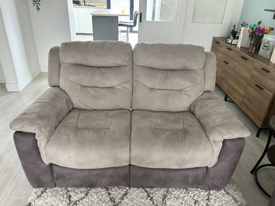 DFS Arizona stone, 2 & 3 seater recliner fabric sofas