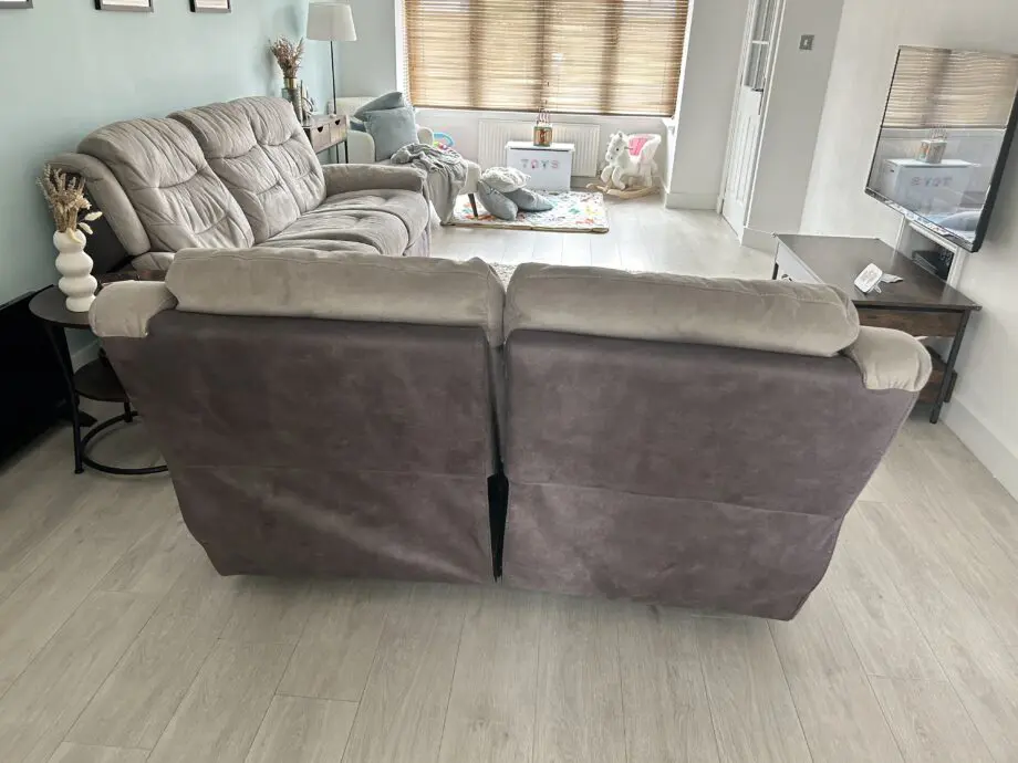 DFS Arizona stone, 2 & 3 seater recliner fabric sofas