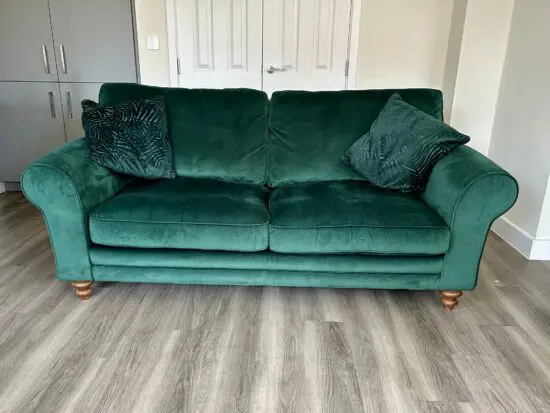 DFS, forest green, Saskia, 3 seater sofa