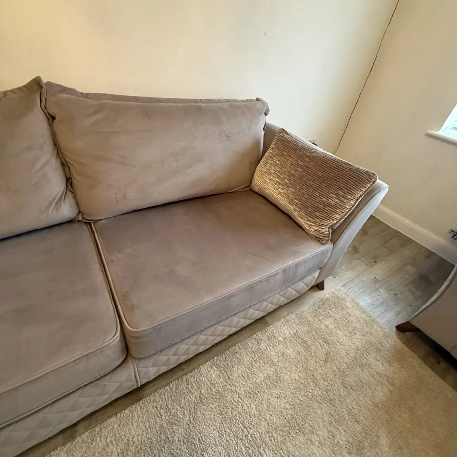 Sofology Shimmer plush silver sofa set