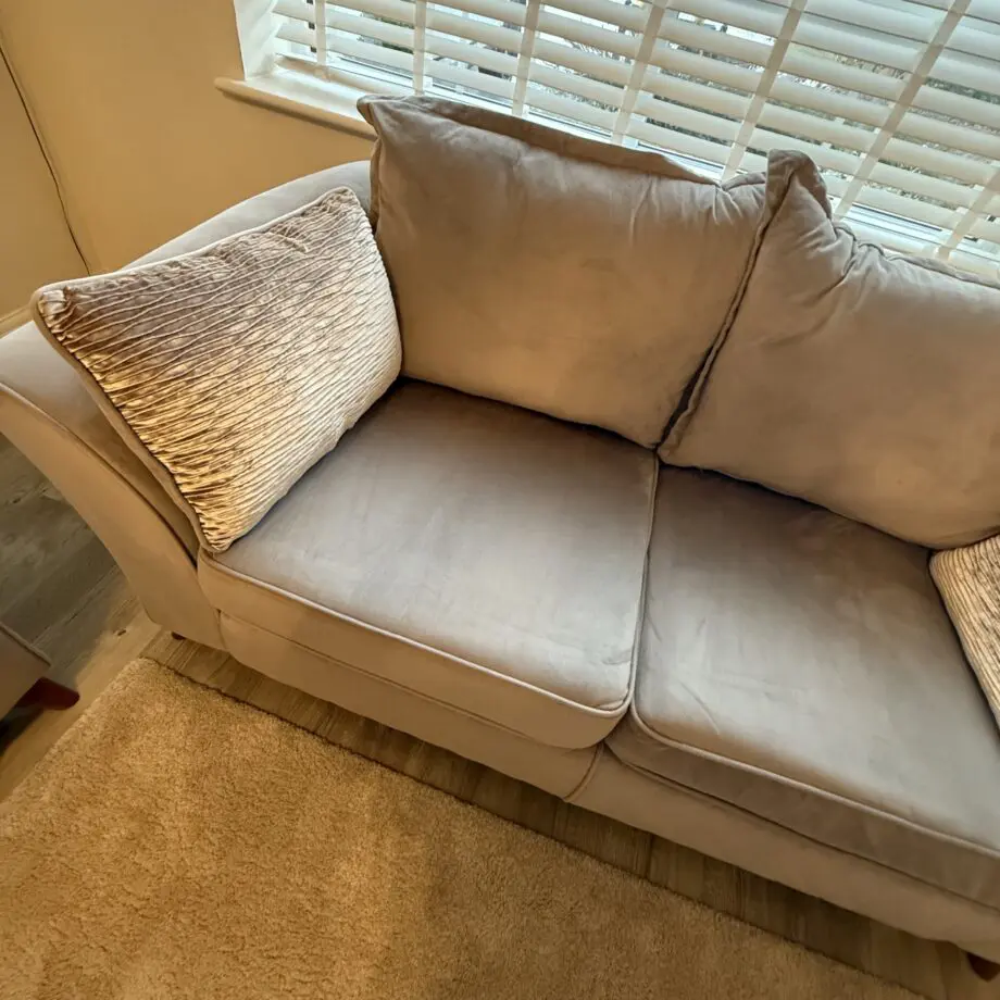Sofology Shimmer plush silver sofa set