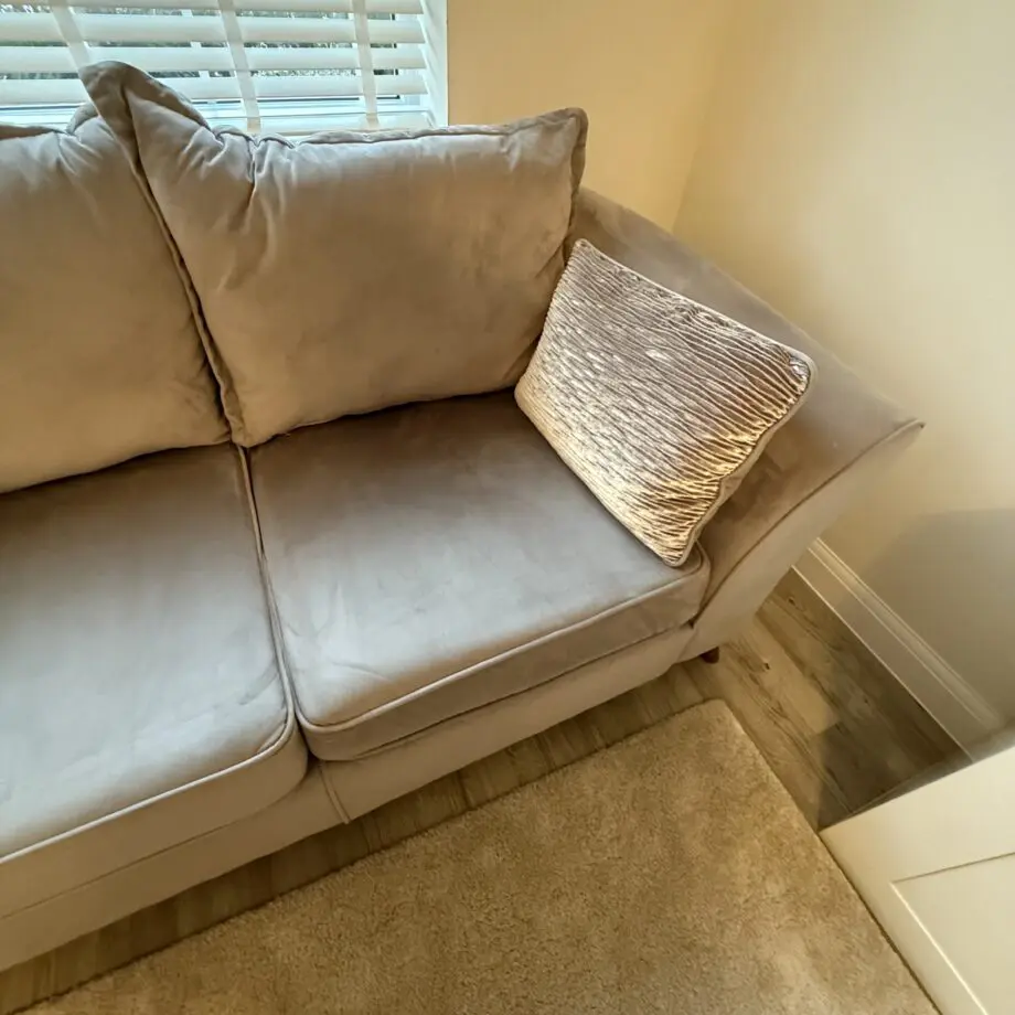 Sofology Shimmer plush silver sofa set