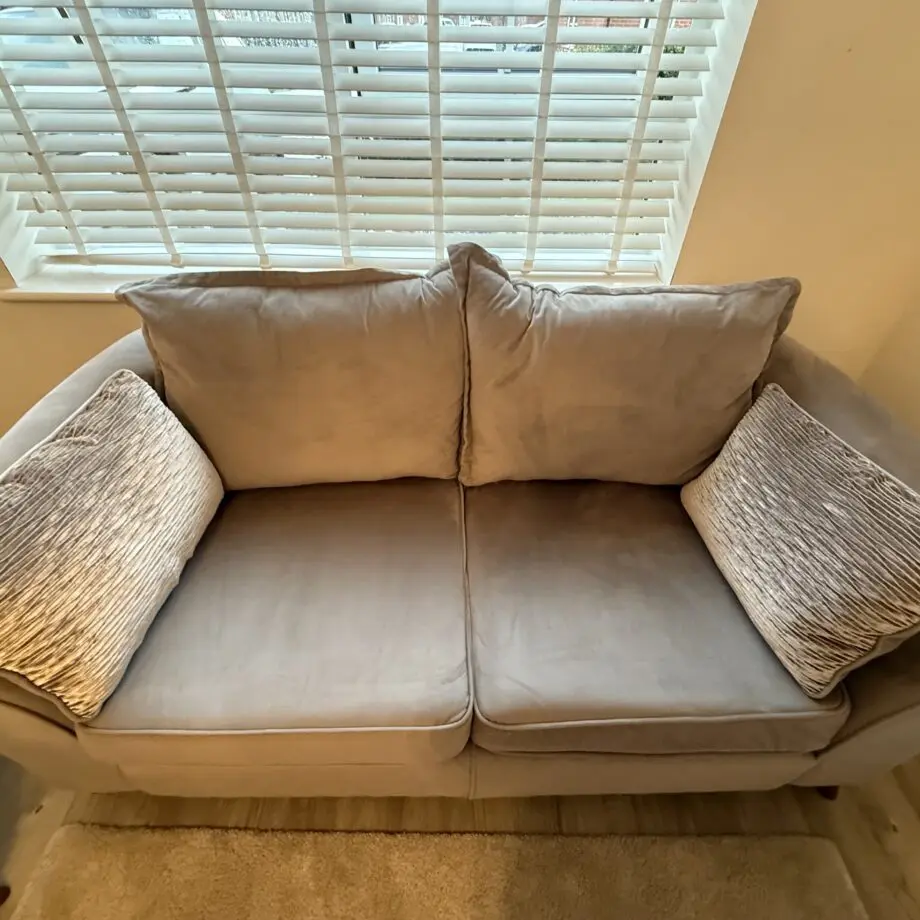 Sofology Shimmer plush silver sofa set