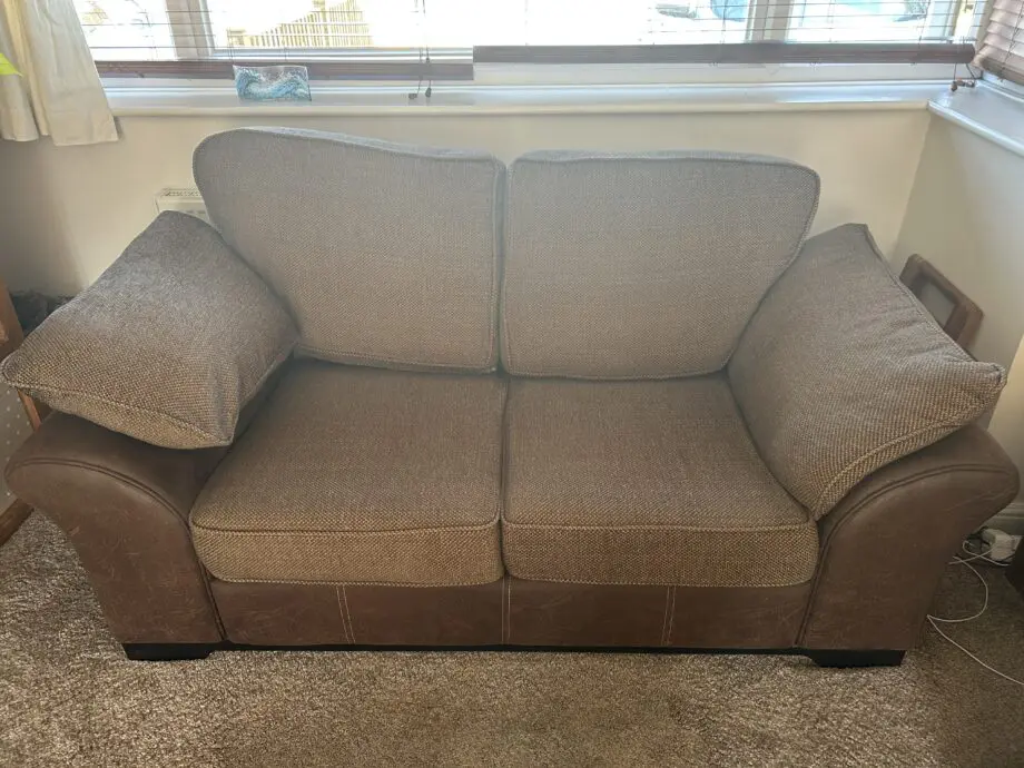 DFS brown 3 seater and 2 Seater Sofa Set