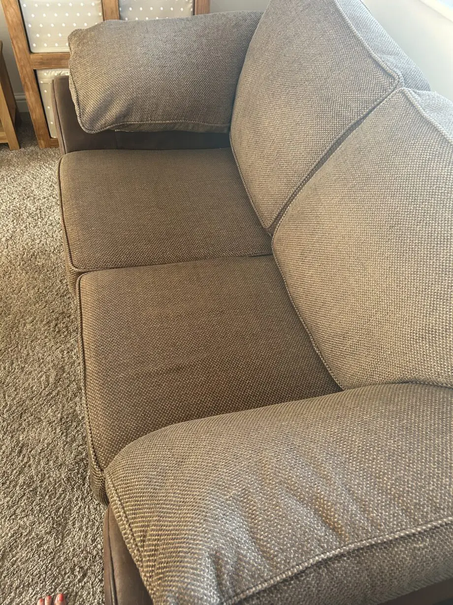 DFS brown 3 seater and 2 Seater Sofa Set