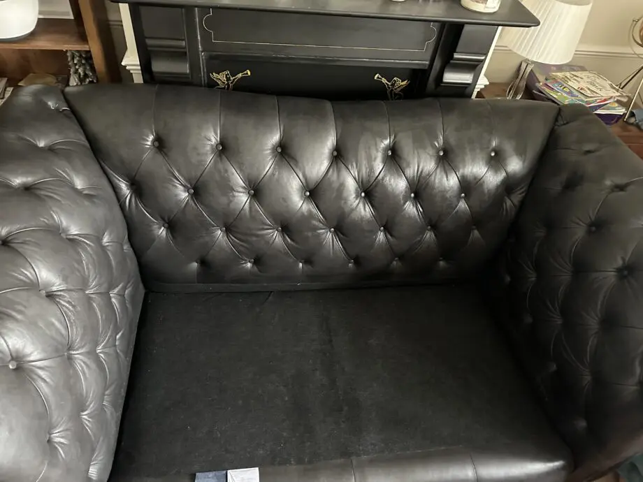 Sofology charcoal Persia 4 seater and 3 seater chesterfield back sofas.