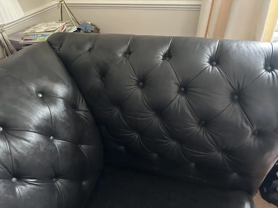 Sofology charcoal Persia 4 seater and 3 seater chesterfield back sofas.