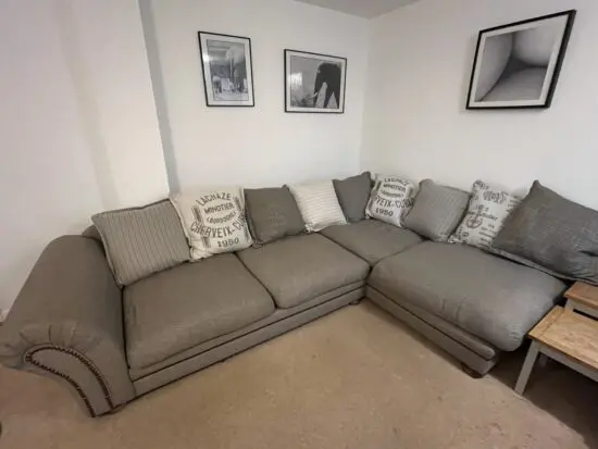 DFS grey corner sofa