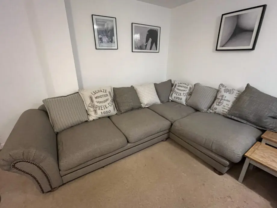 DFS grey corner sofa