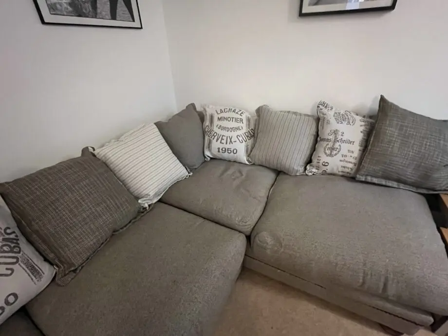 DFS grey corner sofa