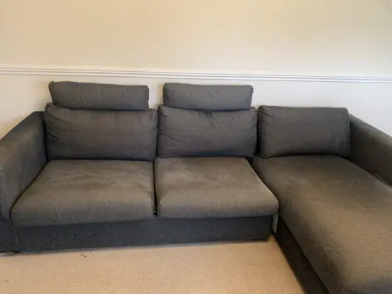 Corner sofa bed with storage