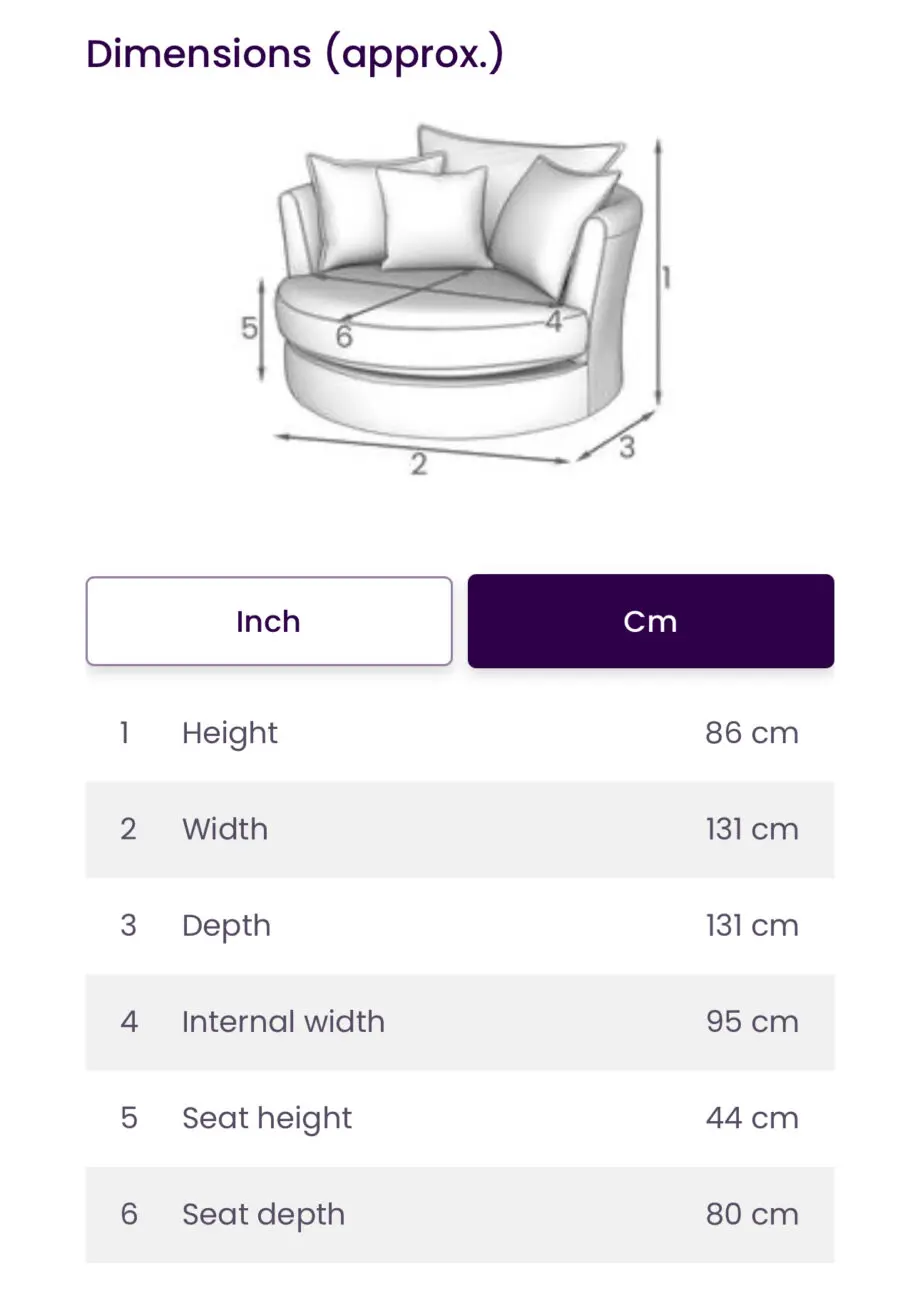 DFS Layla Large Swivel Chair