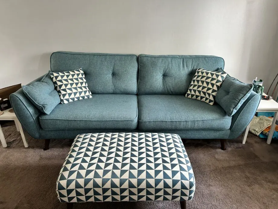 DFS zinc 4 seater sofa teal