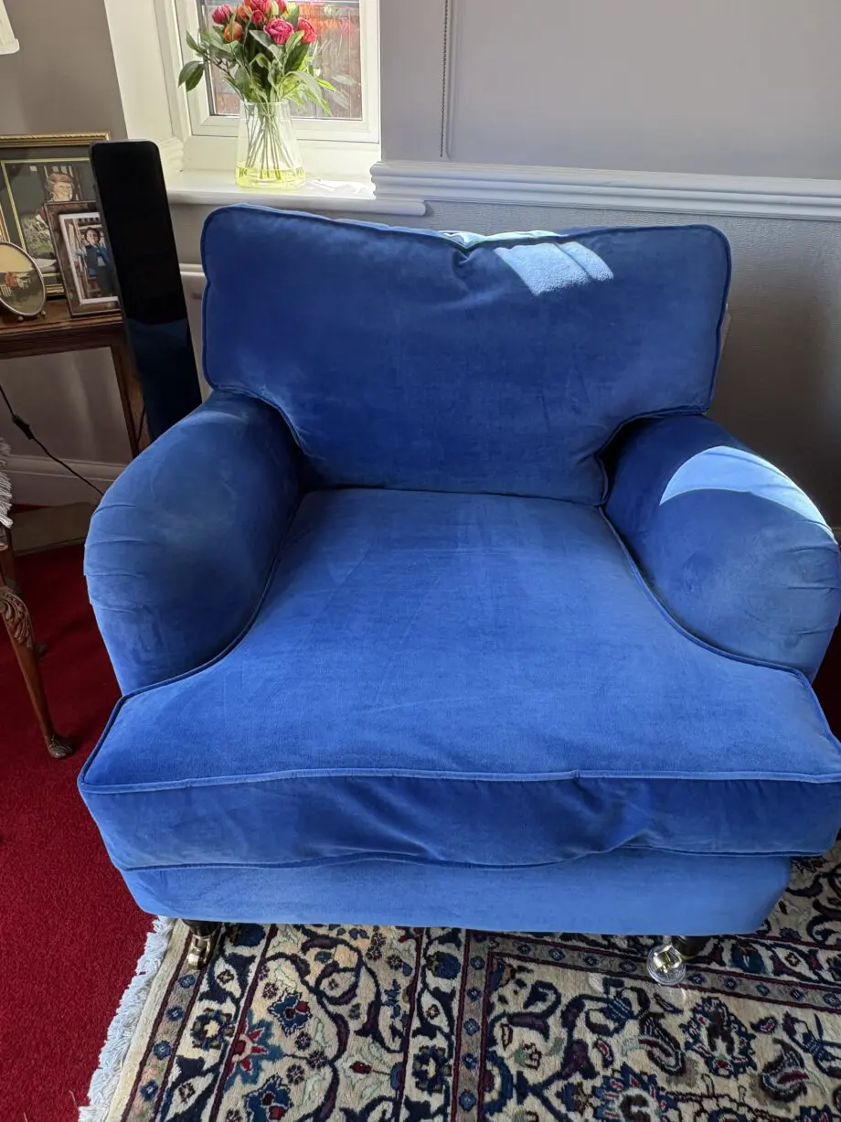 Blue 1 Seater Arm Chair made by Sofas and Stuff [https://sofasandstuff.com]