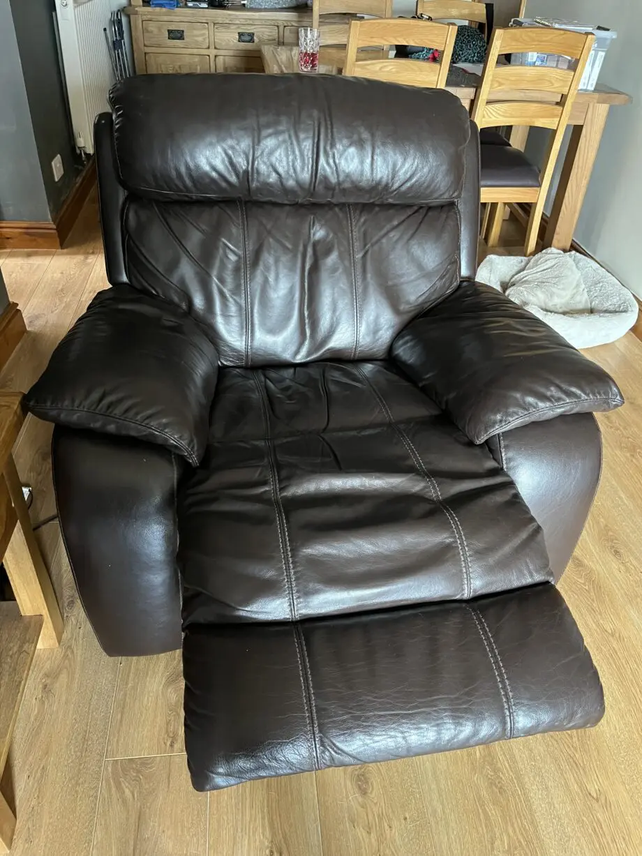 Furniture Village Leather Sofa and Recliner Chair
