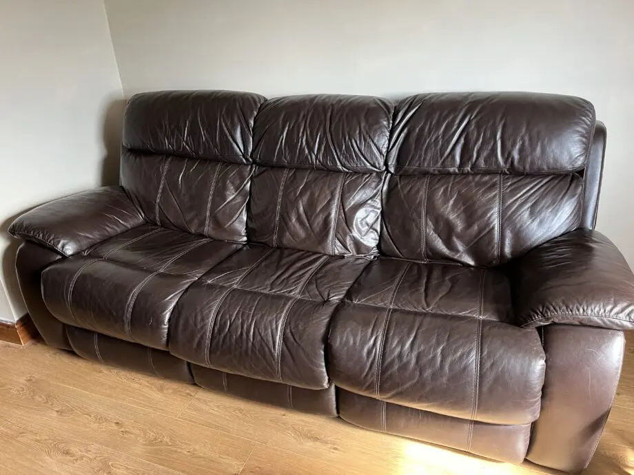 Furniture Village Leather Sofa and Recliner Chair